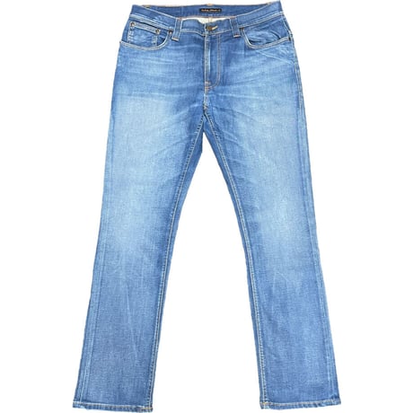 ▲訳あり商品▲ MADE IN ITALY製 Nudie Jeans オーガニックコットンデニムパンツ インディゴ W34/L32サイズ