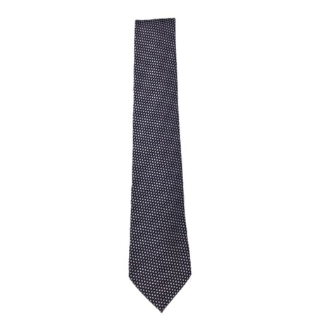 MADE IN ITALY製 HUGO BOSS BOSS SELECTION ドット柄シルクコットンネクタイ パープル
