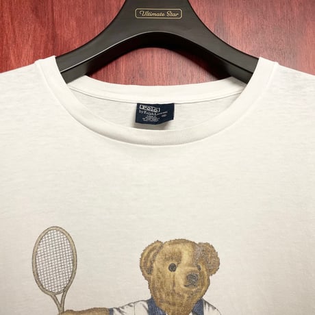 Polo by Ralph Lauren ポロベア テニスデザイン プリントTシャツ ホワイト Mサイズ