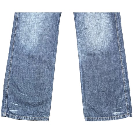 MADE IN ITALY製 STONE ISLAND コットンリネンデニムパンツ インディゴ W30サイズ