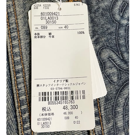 ☆タグ付き新古品☆ MADE IN ITALY製 Just Cavalli スタッズ付きダメージ加工デニムパンツ インディゴ W40サイズ