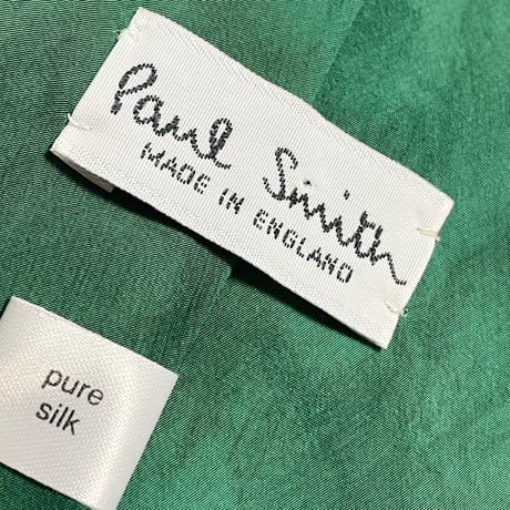 MADE IN ENGLAND製 Paul Smith 犬デザインシルクネクタイ グリーン