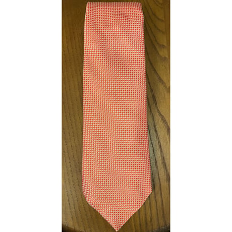 ☆タグ付き新古品☆ MADE IN ITALY製 VAKKO ドット柄シルクネクタイ オレンジ