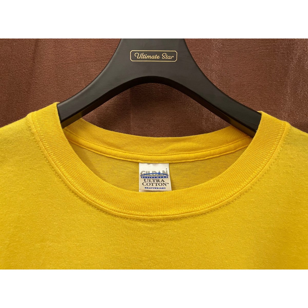 ROC-A-FELLA RECORDS GILDANボディ ロゴプリントTシャツ イエロー X