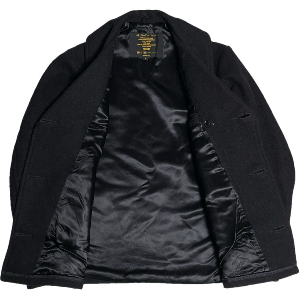 MADE IN USA製 FIDELITY × RED SEAM ウールPコート ブラック S