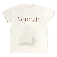 ★新品★ MADE IN ITALY製 MAGLIA 2025年AWモデル 「Venezia in MAGLIA」 イタリア都市 プリント クルーネックTシャツ ホワイト×ボルドー M～XLサイズ