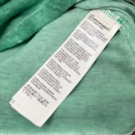 DIESEL ヴィンテージ加工ヘンリーネックTシャツ グリーン Sサイズ