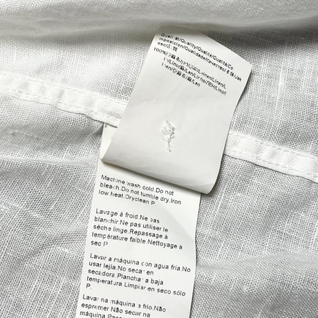 HUGO BOSS 長袖リネンシャツ ホワイト Mサイズ