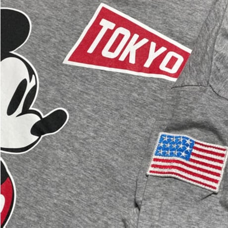 MADE IN JAPAN製 VOTE MAKE NEW CLOTHES × Disney Mickey ビックシルエットTシャツ グレー Mサイズ