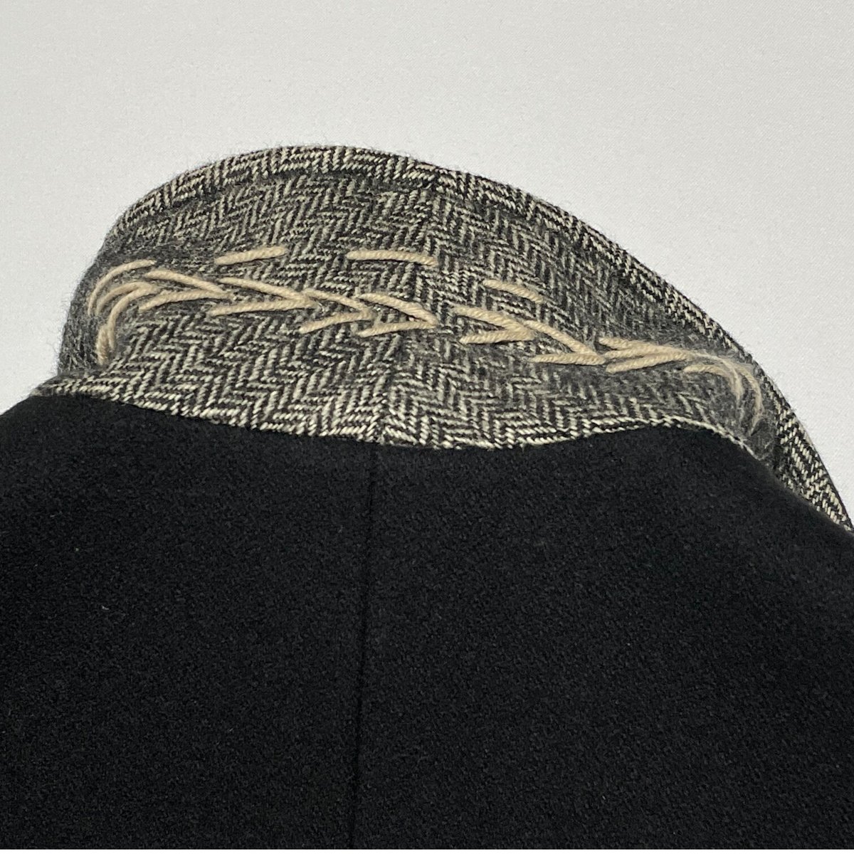 SHIPS取り扱い】MADE IN ITALY製 U-Ni-Ty ウールロングコート ブラッ