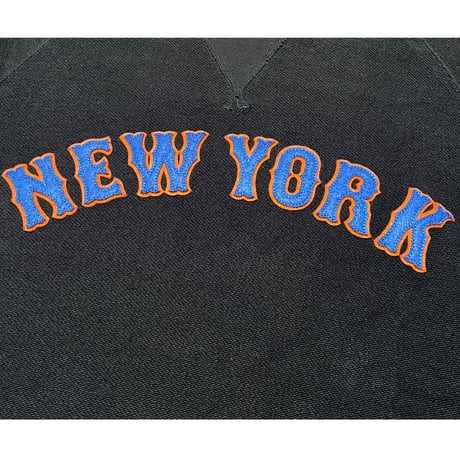 Champion NEW YORKロゴ 裏使い半袖スウェットTシャツ ネイビー Lサイズ