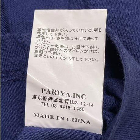 MISTERGENTLEMAN クルーネック半袖プリントTシャツ ネイビー Mサイズ