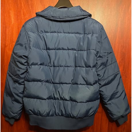 【アシックス取り扱い】 MADE IN USA製 CEVAS DOWN 襟付きダウンジャケット ネイビー Lサイズ