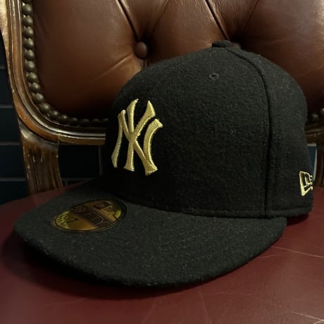 NEW ERA × MLB NEW YORK YANKEES COOPERSTOWN COLLECTION 59FIFTY ウール混 ベースボールキャップ ブラック 7 55.8cm
