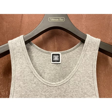 MADE IN JAPAN製 SWAGGER クロスプリントタンクトップ グレー Mサイズ