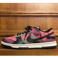 箱、黒タグ付き NIKE DUNK LOW RETRO PRM Graffiti スニーカー ピンク×ブラック US11/29cm