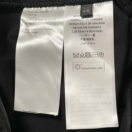 MADE IN HUNGARY製 STELLA McCARTNEY コットンスラックス ブラック 48サイズ