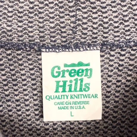MADE IN USA製 90s Green Hills 長袖ハイネックサーマル グレー Lサイズ