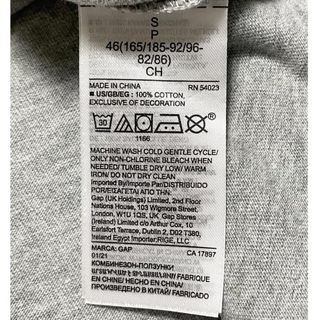 GAP × DISNEY コラボレーション グーフィー刺繍オーバーサイズTシャツ グレー Sサイズ
