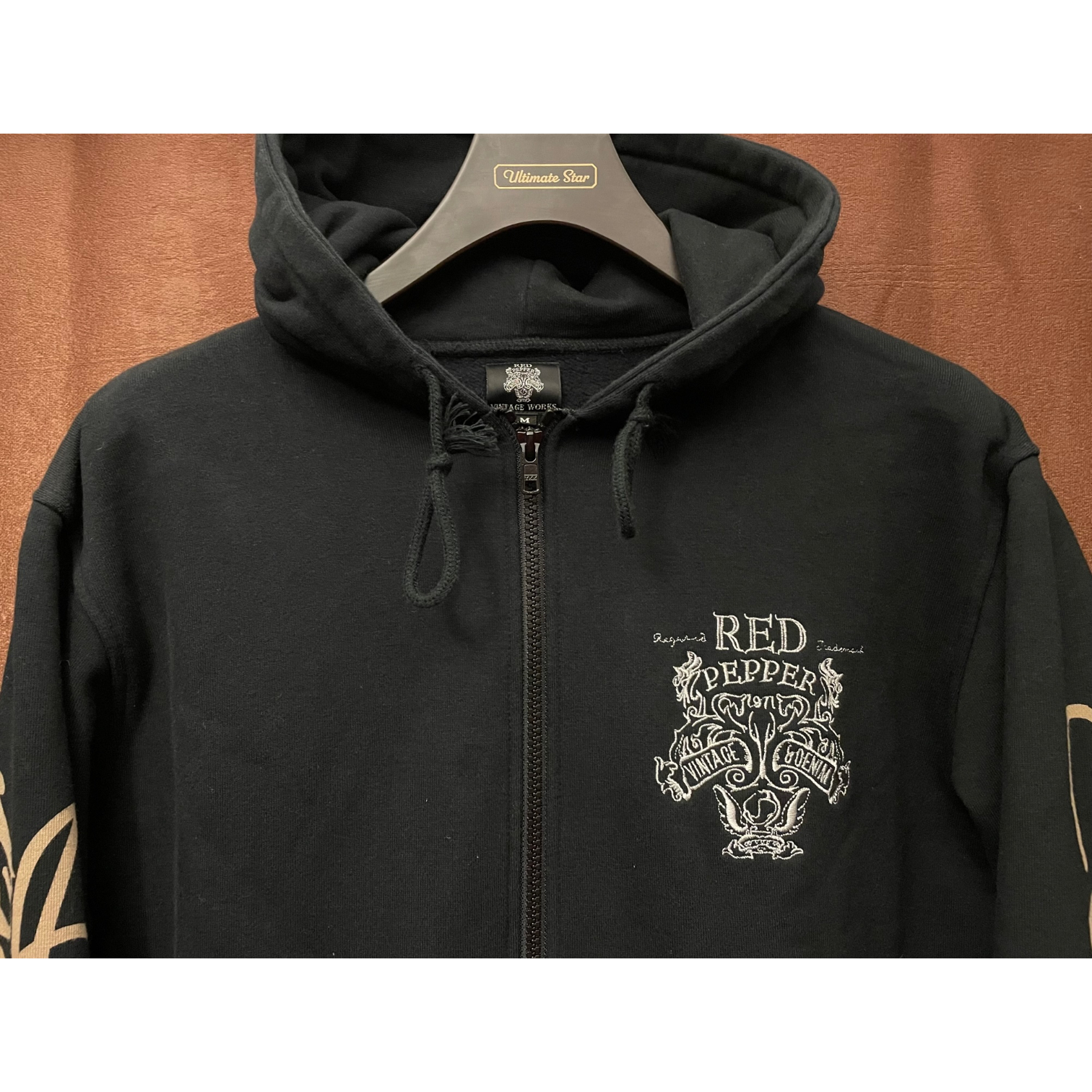RED PEPPER×ED HARDY コラボレーションフルジップパーカー ブラック M
