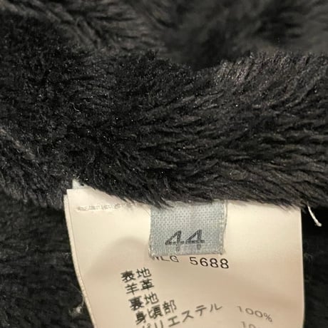 MADE IN ITALY製 WLG by Giorgio Brato VERA PELLE ラムレザージャケット ブラック 44サイズ