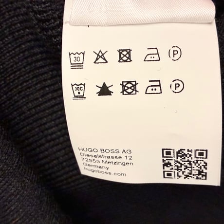 HUGO BOSS クルーネックウールシルクセーター チャコールグレー Sサイズ