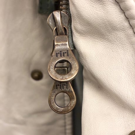 MADE IN KOREA製 RON HERMAN 本革 ラムレザー M-65ジャケット アイボリー 1サイズ
