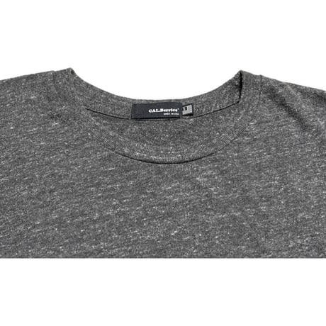 MADE IN USA製 CAL.Berries トライブレンドクルーネック半袖Tシャツ チャコールグレー Sサイズ