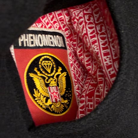 激レア MADE IN JAPAN製 PHENOMENON 2005年モデル ウール × ナイロン リバーシブル スタジアムジャケット ブラック×ワイン×カーキ XLサイズ