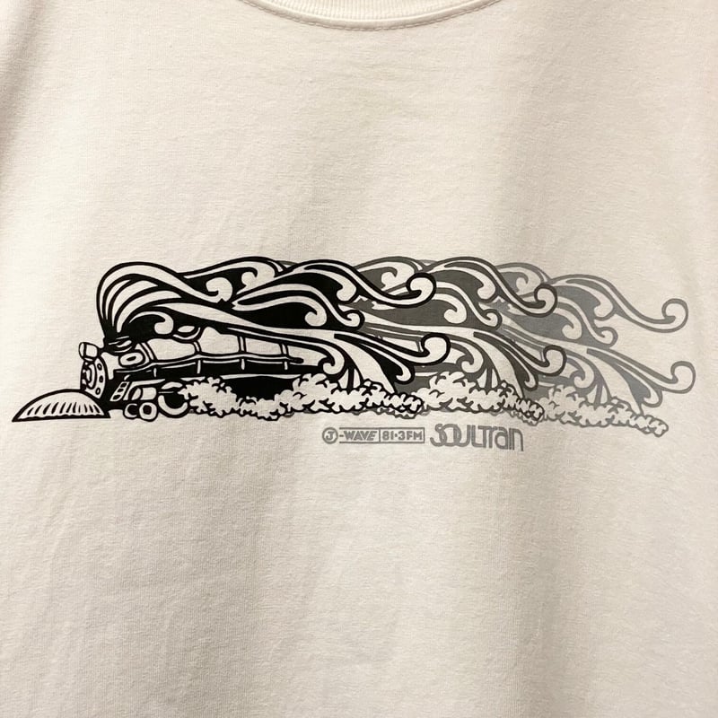 soul train商品 激レア J-WAVE 81.3FM SOUL TRAIN オフィシャルプリントTシャツ ホワイ