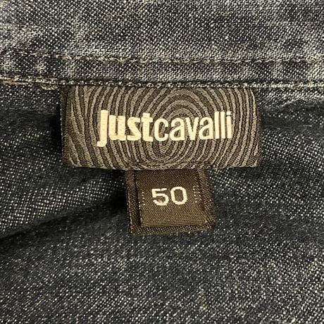MADE IN ROMANIA製 Just Cavalli 長袖デニムシャツ インディゴ 50サイズ
