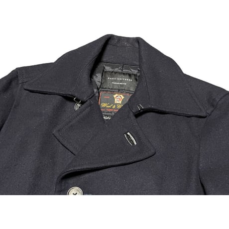 MADE IN ITALY製Wool&Cashmere ITALIAN MELTON生地使用 nano universe メルトンコート ネイビー Sサイズ