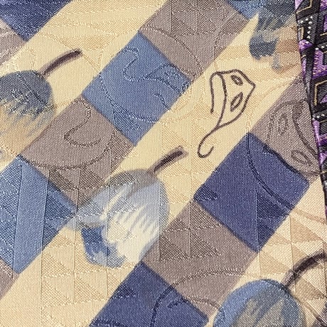 MADE IN ITALY製 CARNAVAL DE VENISE HANDMADE 総柄シルクネクタイ パープル
