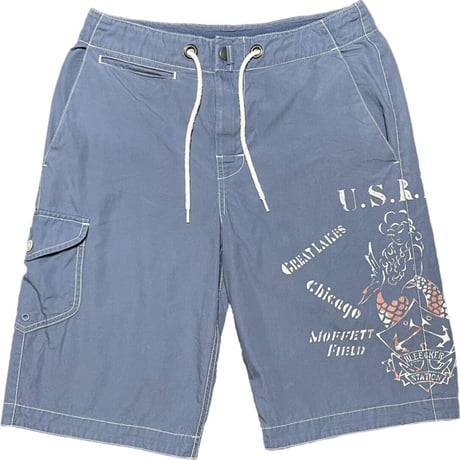 Polo by Ralph Lauren マーメイドプリントハーフパンツ ブルーグレー W28サイズ
