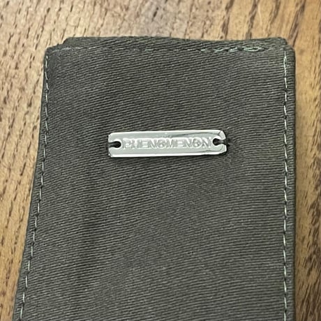 レア品 MADE IN JAPAN製 PHENOMENON 2009年モデル ロゴプレート付き帯 カーキ Fサイズ