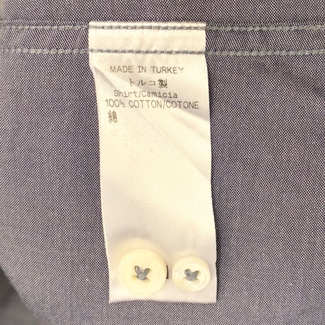 Ermenegildo Zegna 長袖シャンブレーシャツ ネイビー Sサイズ