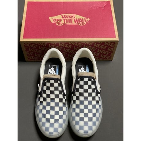 【UNITED ARROWS取り扱い】箱付き VANS Mod Slip-On スニーカー ブラックギンガムチェック US7.5/25.5cm
