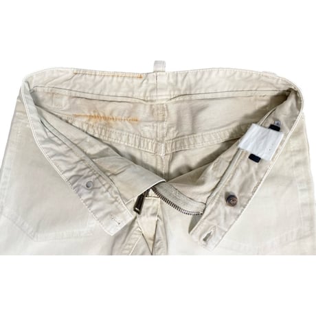 MADE IN ITALY製 DSQUARED2 ダメージ加工チノパンツ ベージュ 44サイズ