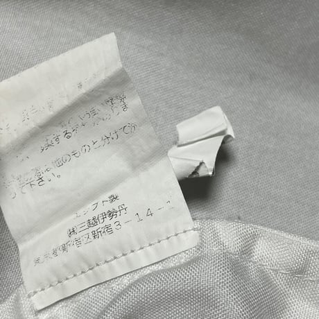 【三越伊勢丹取り扱い】 CARVEN 長袖クレリックシャツ ホワイト 2サイズ