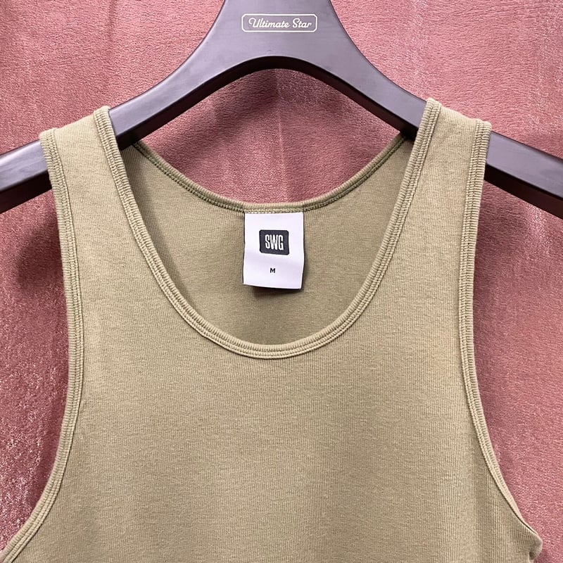 △訳あり商品△ MADE IN JAPAN製 SWAGGER タンクトップ カーキ M △訳あり商品△ MADE IN JAPAN製 SWAGGER タンクトップ カーキ M