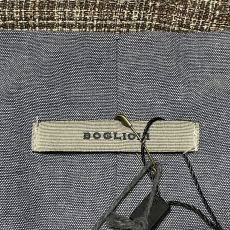 ☆タグ付き新古品☆ MADE IN ITALY製 BOGLIOLI コットンリネンウールジレベスト ブラウン 50サイズ
