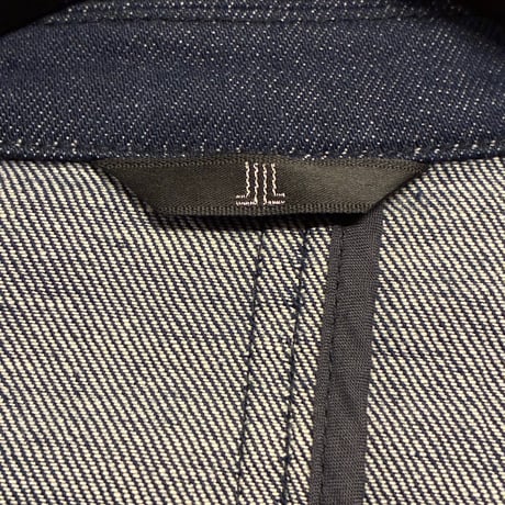 MADE IN JAPAN製 LANVIN COLLECTION デニムニット テーラードジャケット インディゴ 48サイズ