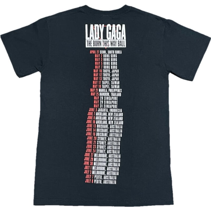 LADY GAGA THE BORN THIS WAY BALL 半袖Tシャツ GILDANボ