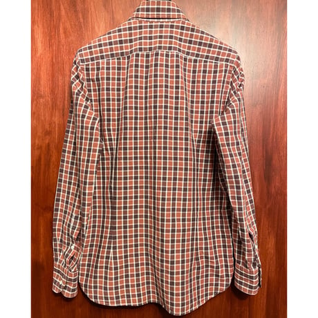 【BEAMS 取り扱い】 MADE IN ITALY製 GUY ROVER × Brilla per il gusto 長袖ブロックチェックシャツ レッド Mサイズ