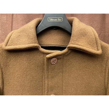 MADE IN ENGLAND製 UNITED ARROWS PINK LABEL ステンカラーウールコート キャメル Mサイズ