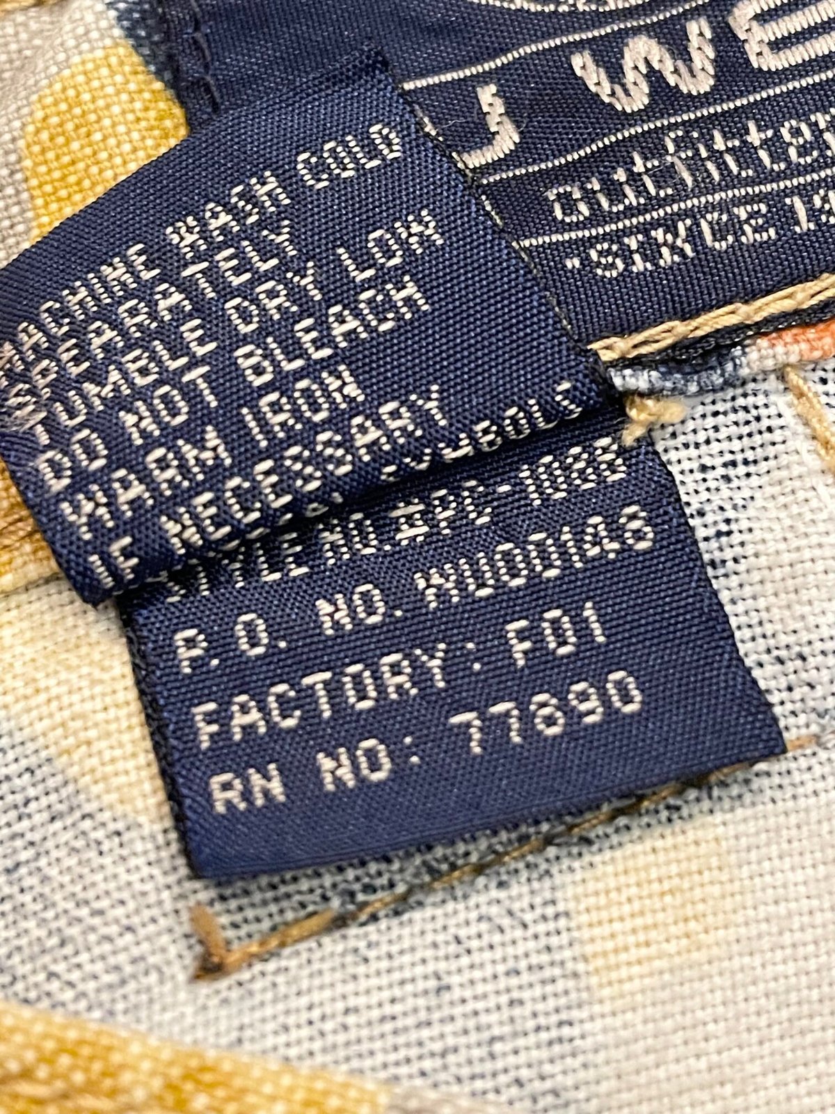 激レア WU WEAR JEANS 迷彩カーゴハーフパンツ マルチカラー W34サイズ