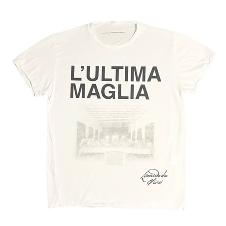 ★新品★ MADE IN ITALY製 MAGLIA 2025年AWモデル 「L'ULTIMA MAGLIA」 イタリア都市シリーズ 最後の晩餐 プリントクルーネックTシャツ ホワイト M～XLサイズ