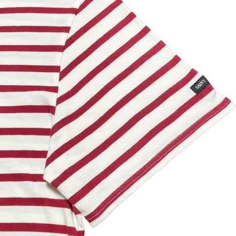 MADE IN FRANCE製 SAINT JAMES ボーダー柄半袖Tシャツ レッド×ホワイト XSサイズ