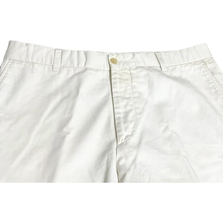 MADE IN ITALY製 RALPH LAUREN PURPLE LABEL コットンスラックス アイボリー W32サイズ
