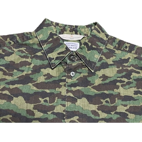 【TOMORROWLAND 取り扱い】 MADE IN ITALY製 GOLDEN GOOSE DELUXE BRAND 長袖迷彩柄シャツ 迷彩 XXSサイズ